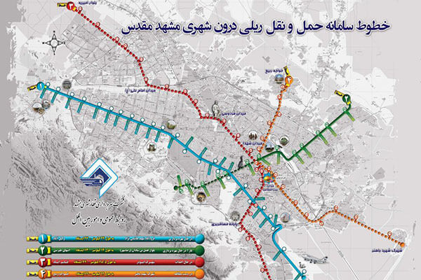 نقشه مترو مشهد