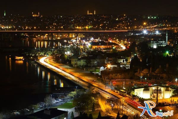 محله اورتاکوی استانبول در شب