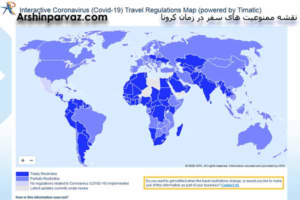 نقشه-ممنوعیت-های-سفر-در-زمان-کرونا